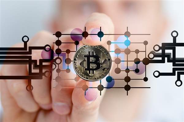 High-tech Bitcoin mining rig set up in a mining farm