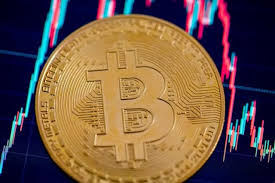 Bitcoin mining farm with rows of mining equipment